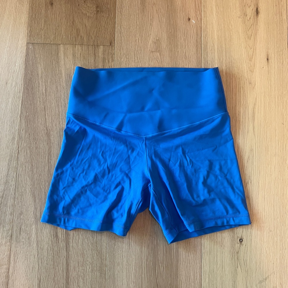 Aerie blue 3 in spandex Pilates shorts